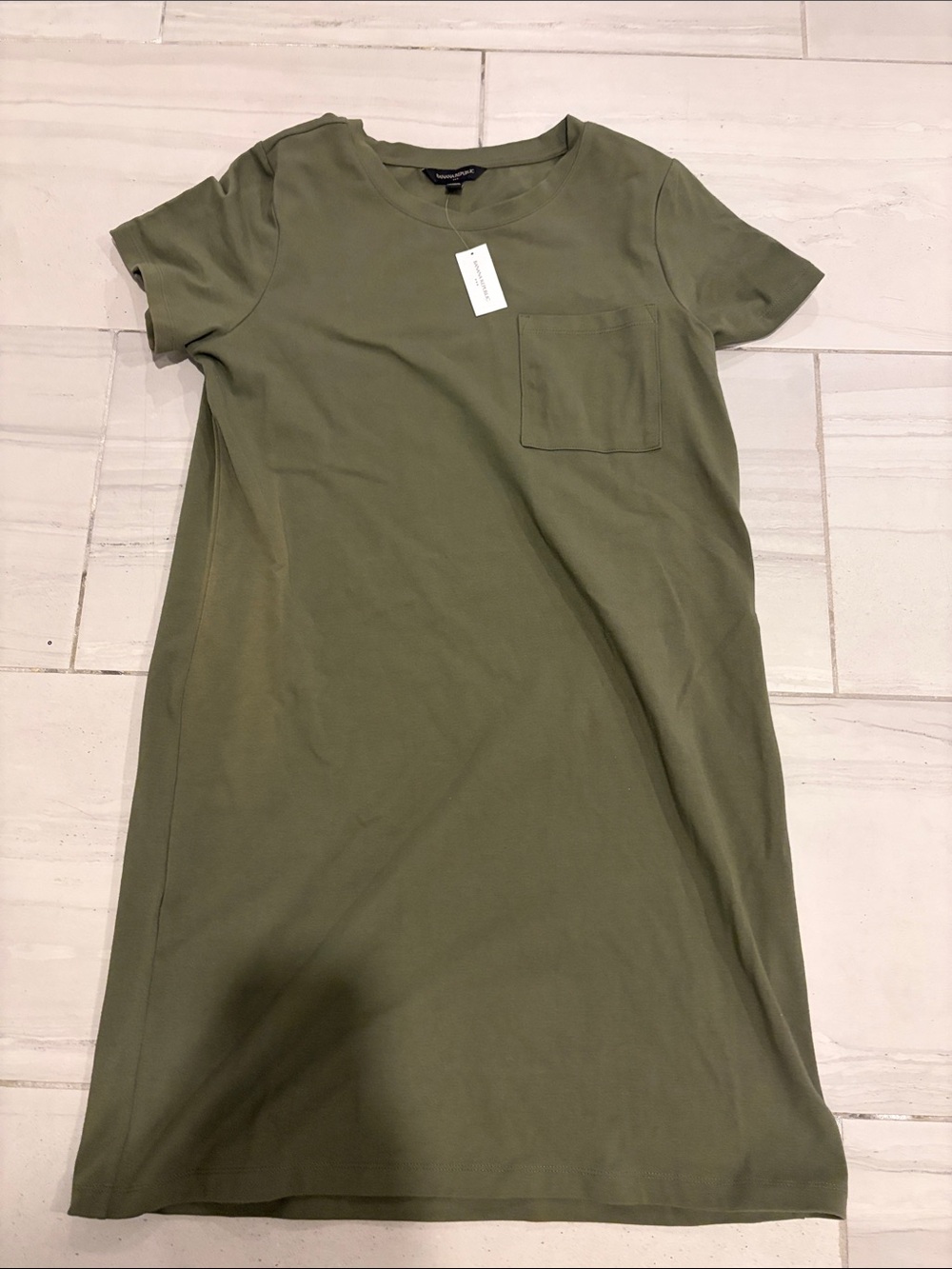 Banana Republic Olive Green T-Shirt Dress